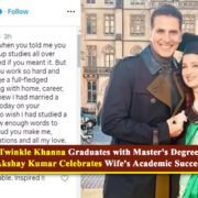 Twinkle Khanna Graduates with Master's Degree: Akshay Kumar Celebrates Wife's Academic Success